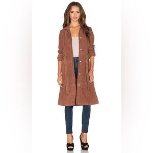 Elizabeth and James Whitley suede trench